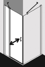 713d0cc9-2c3f-4a70-a68d-54a5b5904dd9 ALVA AQDUJUPTFS100L ALVA Juna Pendeltür m. Festf. li. f. SW, 98,5-101/200cm,Silber HGL,ESG Cl. Verpackungseinheit:1ST – Bild 1