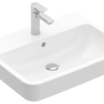 VILLEROY&BOCH 4A416501 Villeroy & Boch Waschbecken O.novo 4A4165, 650 x 460 mm, Eckig, Becken mittig, 1HL. mittleres Hahnloch durchgestochen, mit Überlauf, Weiß Alpin 4A4165 Verpackungseinheit:1ST