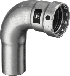 VIEGA 694 678 Viega Megapress-Bogen 90° Stahl unlegiert, Zink-Nickel-Beschichtung, Modell 4216.1 VdS-Zulassung DN: 40 D: 1½ 4216,1 Verpackungseinheit:1ST