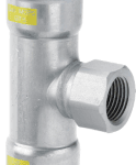 VIEGA 739 775 Viega Megapress G-T-Stück mit SC-Contur Stahl unlegiert, Zink-Nickel-Beschichtung, Modell 4617.2 DN: 25 D1: 1 Rp: ½ D2: 1 4617,2 Verpackungseinheit:1ST