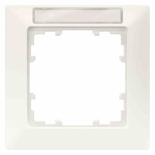 SIEMENS AG 5TG25511 DELTAline Rahmen, 1f, titanweiß, glänzend, Textfeld/Beschriftungsfläche, Kunststoff, geeignet für Unterputz-Installation, Thermoplast