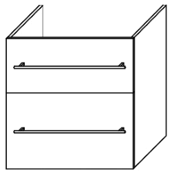 773f73be-b37d-46d2-a2ff-47acfdc8add8 ALVA AQUS3W ALVA Una Unterschrank für WT1 2 Auszüge, 59x60x45,2cm, Weiß Verpackungseinheit:1ST – Bild 1