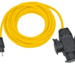 BRENNENSTUHL 1161958212 BaustellenVerlängerungskab.10m m.3fach- Gummikupp.AT-N07V3V3F 3G1,5 gelb IP44  Verpackungseinheit:1ST