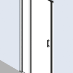 ALVA AQDUJUPTF90R ALVA Juna Pendeltür mit Festfeld rechts, 90/200cm, Silber HGL, ESG Clean  Verpackungseinheit:1ST
