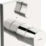 HANSA 8114 9562 HA Fertigmontageset für Wanne/Brause HANSALIVING 8114 Rosette eckig Chrom  Verpackungseinheit:1ST