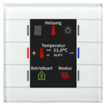 MDT BE-GT2TW.02 Glastaster II Smart mit Farbdisplay und Temperatursensor, Weiß  Verpackungseinheit:1ST