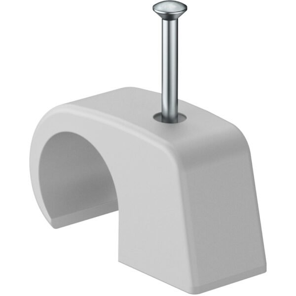 OBO BETTERMANN 2228904 Haft-Clip 13-17mm, L40, PP, lichtgrau RAL 7035 2028/40, VPE: 100 STCK