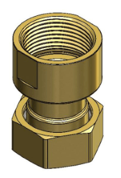 7a4086d9-030e-4ae7-a0e9-030897270984 ALVA ALV1.1 ALVA Messing-Verschraubung 1" ÜM auf 1" IG Verpackungseinheit:1ST – Bild 1