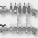 VOGEL&NOOT F7MSST114DDCC70 VN-FLOORTEC Edelstahlverteiler f. 11 HK Topline, inkl. Kugelhahn, L = 710,5 mm  Verpackungseinheit:1ST