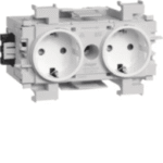 HAGER GS20019016 Steckdose 2-fach Wago Frontrast. vw  Verpackungseinheit:1ST