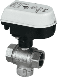 7bec7bf3-3e2e-4201-b4bb-2881a23becc2 ALVA ALMKH3.1 ALVA Motorkugelhahn 1" 3-Weg 230V m.Hilfskontakt, kvs 13, max. 110°C Verpackungseinheit:1ST – Bild 1