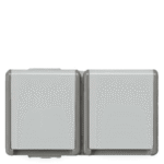 SIEMENS 5UB4722 Schuko-Steckdose 2-fach waagrecht DELTA fläche IP44 AP dunkelgrau/hellgrau  Verpackungseinheit:1ST