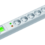 BACHMANN 333,605 Steckdosenleiste 19" PVC 6-fach 2,0m Zuleitung 1xSchalter 1xSPD Strom  Verpackungseinheit:1ST