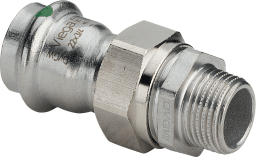 7d2836df-0096-4c42-88b6-be4e4223fea5 VIEGA 438 272 Viega Sanpress Inox-Übergangsverschraubung mit SC-Contur Stahl nichtrostend, Modell 2365 d: 18 R: ½ 2365 Verpackungseinheit:1ST – Bild 1