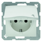 BERKER 47518989 Steckdose SCHUKO mit Klappdeckel S.1 pol arweiß glänzend  Verpackungseinheit:1ST