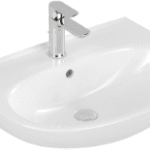 VILLEROY&BOCH 4A406001 Villeroy & Boch Waschbecken O.novo 4A4060, 600 x 460 mm, Oval, Becken mittig, 1HL. mittleres Hahnloch durchgestochen, mit Überlauf, Weiß Alpin 4A4060 Verpackungseinheit:1ST