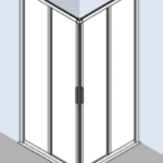 ALVA AQDUJUEH80L ALVA Juna Eckeinstiegshälfte li. 78,5-81/200cm, Silber HGL, ESG Clean  Verpackungseinheit:1ST