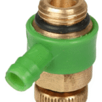 ALVA ACEL JS Entleerungsventil mit O-Ring, DN8, 1/4", aus Messing, mit Auslaufring in der Farbe grün 0018310800001  Verpackungseinheit:1ST