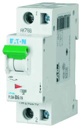 80b9624d-ca93-438e-955b-19c2725f6643 EATON 242243 LS-Schalter 10kA B 6A/1pol+N 1,5TE PLSM-B6/1N-MW Verpackungseinheit:1ST – Bild 1
