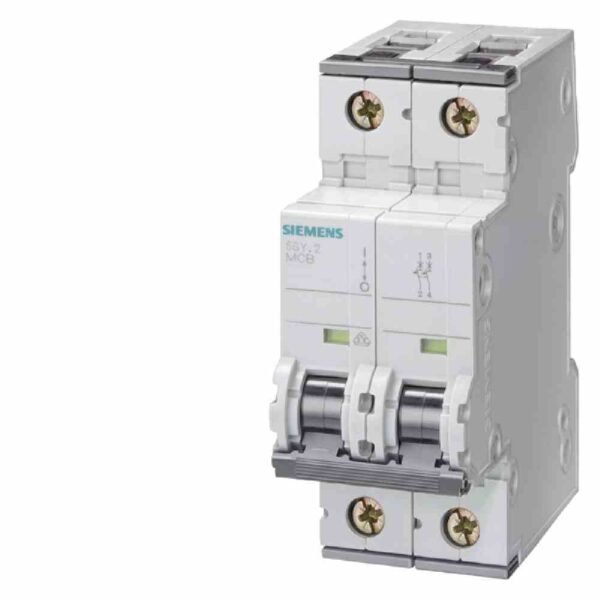 SIEMENS AG 5SY65106 Leitungsschutzschalter, AC/DC, B, 10A, 1+N, 400V, 6kA, 2TE, 50Hz, Zusatzeinrichtungen möglich, IP20