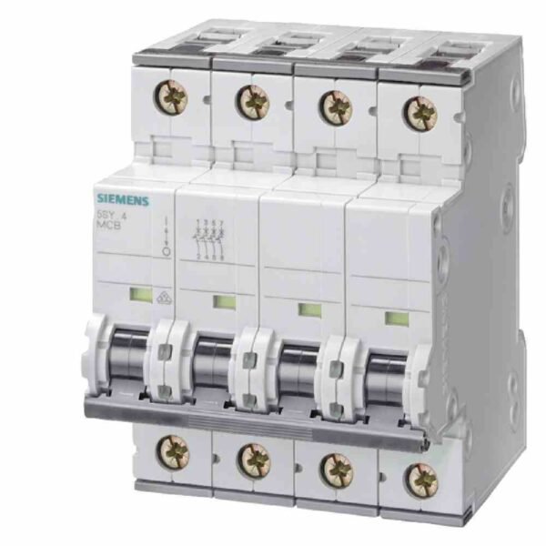 SIEMENS AG 5SY66166 Leitungsschutzschalter, B, 16A, 3+N, 400V, 6kA, 4TE, AC/DC, 50Hz, Zusatzeinrichtungen möglich, IP20