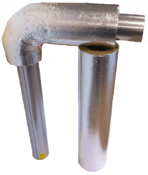 81d8d2fb-57ee-430d-b27e-b64772b7b881 ALVA ALI150100 ALVA Rauchrohrisolierung Ø 150 mm, 1000 mm, mit Alufoliemantel Verpackungseinheit:1ST – Bild 1