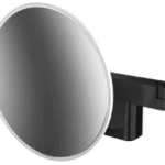 ALVA AQBMVAKSPB3S ALVA Varia Kosmetikspiegel 3-fach LED-Beleucht.DM20,9cm,Gelenkarm,Schwarz  Verpackungseinheit:1ST