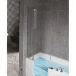 ALVA AQBWAUWAR ALVA Aura Badewannenaufsatz für Kombiwanne re., 80x150cm,ESG Clean,chrom  Verpackungseinheit:1ST