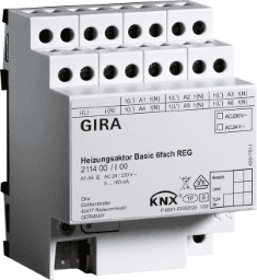 8880af74-1ca1-4824-9574-c7d59ce652ca GIRA 211400 Heizungsaktor Basic 6f KNX REG Verpackungseinheit:1ST – Bild 1