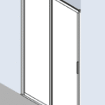 ALVA AQDUJUST120R ALVA Juna Schiebetür 2-tl. Festf. rechts, 120/200cm, Silber HGL, ESG Clean  Verpackungseinheit:1ST