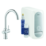 GROHE 31 455 001 GROHE Starter Kit GROHE Blue Home 31455_1, C-Auslauf, Einlochmontage, mit Bluetooth 4.0* und WIFI Datenkommunikation, chrom 31455_1 Verpackungseinheit:1ST