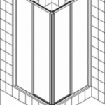 ALVA AQEH90WK ALVA Una Eckeinstiegshälfte 86,5-90/190cm, Weiß, Kunststoffglas  Verpackungseinheit:1ST