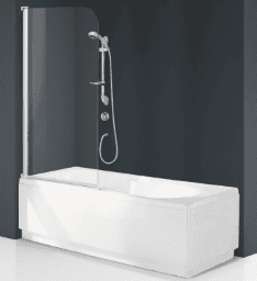 8be347f5-b950-4672-bfa9-ec032ac552af ALVA AQDUVA2W ALVA Varia Wannenwand 1-teilig 150x80cm, Glas ESG, Weiß Verpackungseinheit:1ST – Bild 1