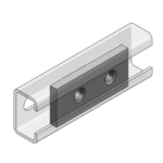 MEFA 0816092 Gewindeplatte 2-Loch, M10 vierkant 65x30 mm gvz  Verpackungseinheit:1ST