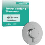 HANSGROHE 33714000 hansgrohe Ecostat Comfort S Thermostat Unterputz für 1 Verbraucher, Chrom 33714XXX Verpackungseinheit:1ST