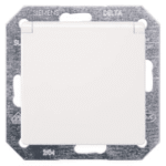 SIEMENS 5UB1915 Schuko-Steckdose mit Klappdeckel und erh. BS., DELTA i-system, titanweiß  Verpackungseinheit:1ST