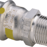 VIEGA 486 815 Viega Sanpress Inox G-Übergangsstück mit SC-Contur Stahl nichtrostend, Modell 0211 d: 42 R: 1½ 0211 Verpackungseinheit:1ST