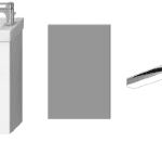 ALVA AQBMORGBLW1 ALVA Ora 1.0 Gästebadlösung Komplettset HWB, Spiegel, Licht, US mit 1 Tür, Weiß  Verpackungseinheit:1ST