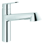 GROHE 32 257 002 GROHE Einhand-Spültischbatterie Eurodisc Cosmopolitan 32257_2, mittelhoher Auslauf, Einlochmontage, herausziehbare Dual Spülbrause, chrom 32257_2 Verpackungseinheit:1ST