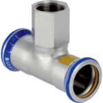 GEBERIT 34059 GE Mapress Edelstahl Gas T-Stk. mit Abgang d35mm x Rp1/2 x 35mm  Verpackungseinheit:1ST