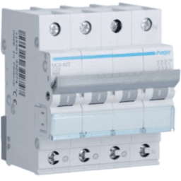 8eccd359-819d-4b38-8a4e-d6255e91c0fd HAGER MCS625 LS-Schalter 3P+N 6kA C-25A QC 4M Verpackungseinheit:1ST – Bild 1