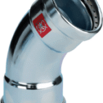 VIEGA 597 627 Viega Prestabo XL-Bogen 45° mit SC-Contur Stahl unlegiert, verzinkt, Modell 1126XL VdS-Zulassung d: 88,9 1126XL Verpackungseinheit:1ST