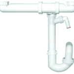 HUTTERER & LECHNER HL126.2/50 HL126.2/50 - Raumsparsiphon DN50x6/4" mit Kugelgelenk, Waschgeräte-Anschluss und Ablaufverbindung DN40x6/4" 126.2/50 Verpackungseinheit:1ST