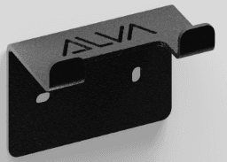 92208eb8-689e-4d46-8f1f-b072ceec1d50 ALVA AQASVIHL2S ALVA Viva Hakenleiste 2-fach Schwarz Matt Verpackungseinheit:1ST – Bild 1