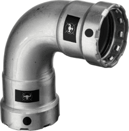 VIEGA 694 531 Viega Megapress-Bogen 90° mit SC-Contur Stahl unlegiert, Zink-Nickel-Beschichtung, Modell 4216 VdS-Zulassung DN: 25 D: 1 4216 Verpackungseinheit:1ST