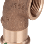 VIEGA 446 611 Viega Sanpress-Übergangswinkel 90° mit SC-Contur Rotguss oder Siliziumbronze, Modell 2214.2 d: 28 Rp: ¾ 2214,2 Verpackungseinheit:1ST