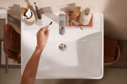 93aecb3b-7500-44e3-a9ff-85c0cc443712 HANSGROHE 71585000 hansgrohe Vernis Blend Einhebel-Waschtischmischer 100 CoolStart mit Zugstangen-Ablaufgarnitur, Chrom 71585XXX Verpackungseinheit:1ST – Bild 1