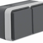 BERKER 47843515 Steckdose SCHUKO 2fach waagerecht mit Kl appdeckel AP W.1 lichtgrau  Verpackungseinheit:1ST