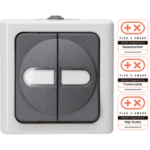 KOPP 560556003 Serienschalter, Farbe: grau rau BLUE ELECTRIC - SERIENSCHALTER, FARBE: G Verpackungseinheit:1ST