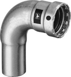 VIEGA 694 661 Viega Megapress-Bogen 90° Stahl unlegiert, Zink-Nickel-Beschichtung, Modell 4216.1 VdS-Zulassung DN: 32 D: 1¼ 4216,1 Verpackungseinheit:1ST